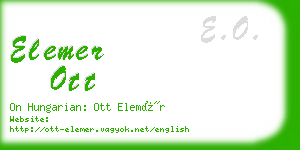 elemer ott business card